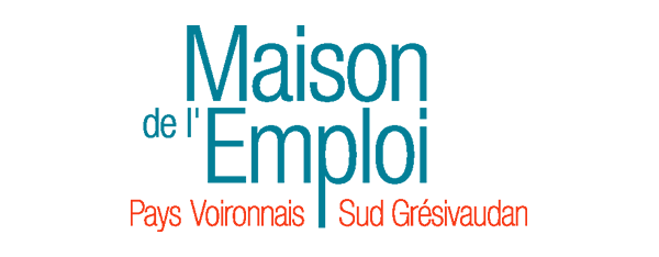 Logo de la Maison de l'emploi du pays voironnais et Sud-Grésivaudan, partenaire du GETH