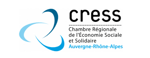 LOGO - Cress Auvergne Rhône-Alpes Logo de la Chambre régionale d'économie sociale et solidaire (CRESS) Auvergne-Rhône-Alpes, partenaire du GETH
