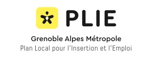 LOGO - PLIE Grenoble Alpes Métropole Logo du Plan local pour l'insertion et l'emploi mis en œuvre par Grenoble Alpes Métropole, partenaire du GETH