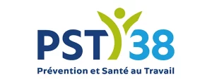 LOGO - Prévention et santé au travail 38 Logo de la Prévention et santé au travail de l'Isère (PST 38), partenaire du GETH