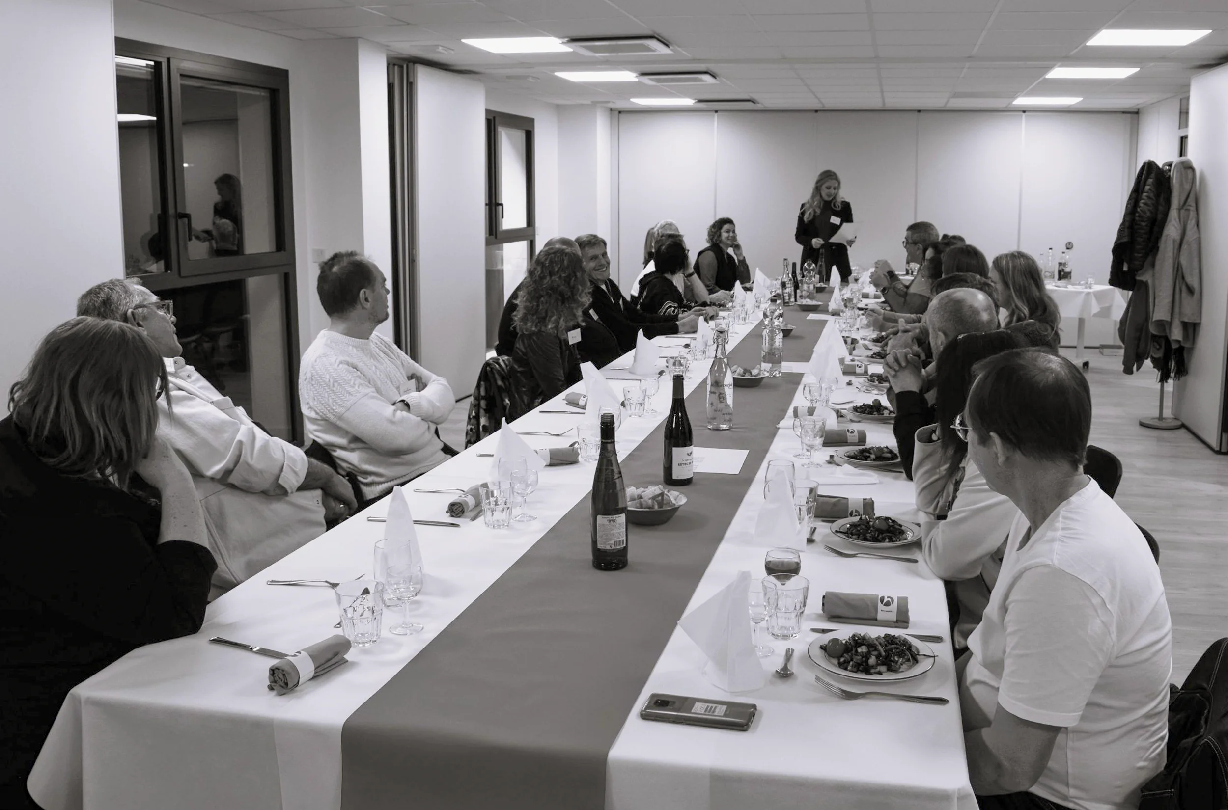 Soirée des salariés du GETH, le 24 janvier 2025, à table