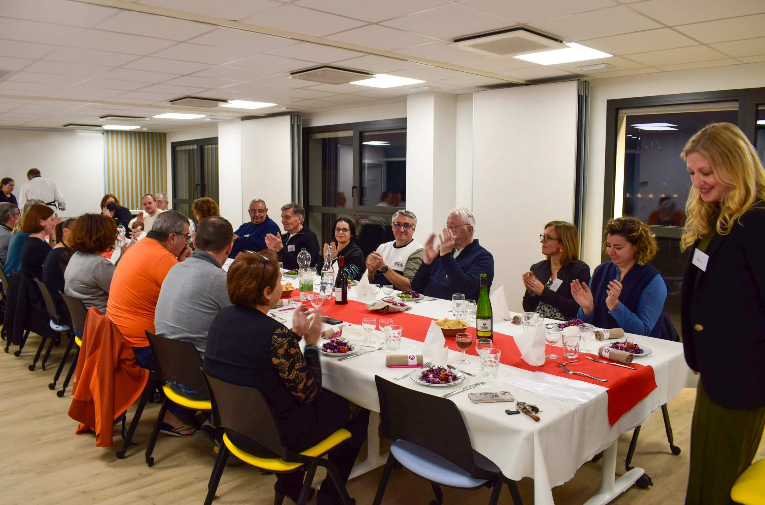 Soirée des salariés du GETH, le 24 janvier 2025, à table