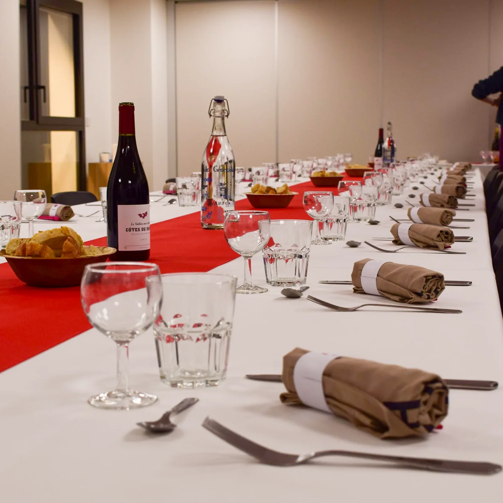 Soirée des salariés du GETH, le 24 janvier 2025, table dressée